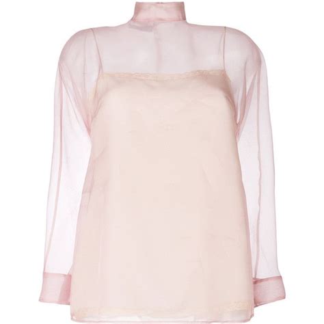 prada sheer blouse|Prada nylon cold shoulder top.